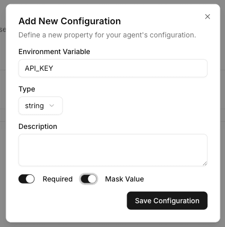 Adding a configuration entry for the Vision Team